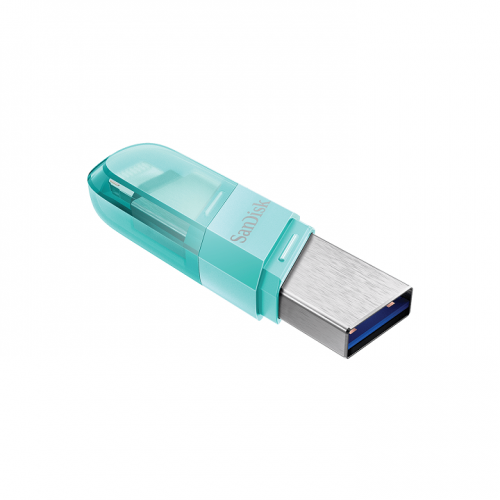 SanDisk 128GB SDIX90N-128G-GN6NJ iXpand Flash Drive Flip - Ice Mint