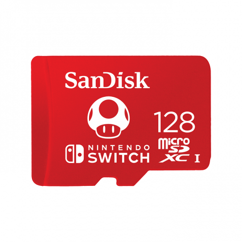 SanDisk 128GB SDSQXAO-128G-GN3ZN Nintendo-Licensed Memory Cards For Nintendo Switch - Red