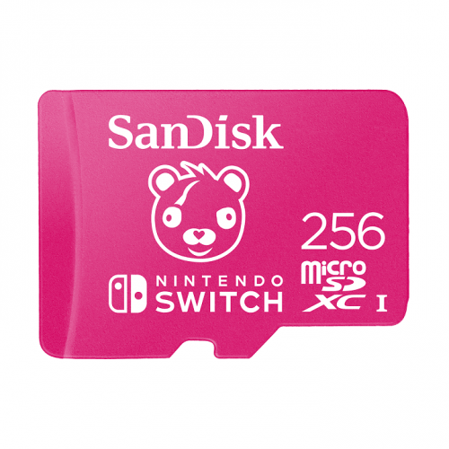 SanDisk 256GB SDSQXAO-256G-GN6ZG microSDXC card for Nintendo Switch Fortnite Edition - Pink
