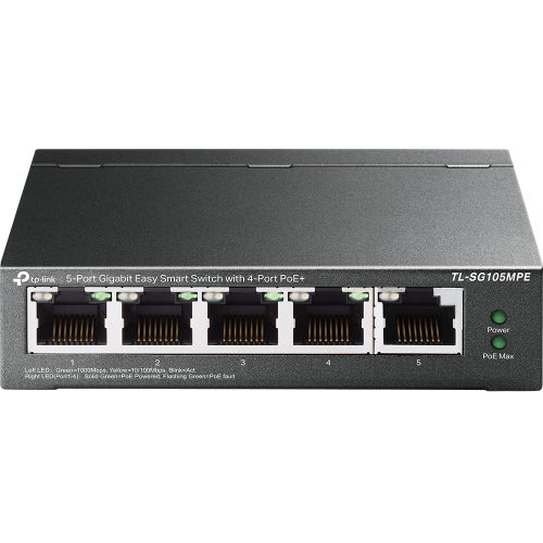 Tp-Link TL-SG105MPE 5-Port Gigabit Easy Smart Switch with 4-Port PoE+