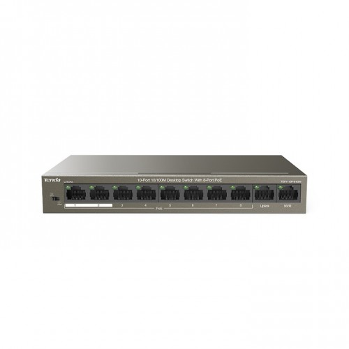 Tenda TEF1110P-8-63W 10-Port 10/100M Desktop Switch with 8-Port PoE