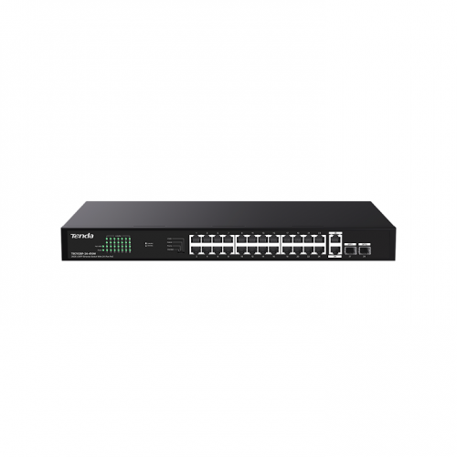 Tenda TEG1128P-24-410W 26GE+2SFP Ethernet Switch With 24-Port PoE