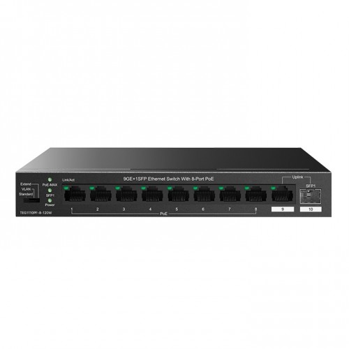 Tenda TEG2210P-8-120W 9GE+1SFP Cloud Managed PoE Switch