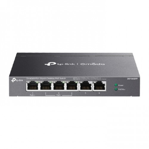 Tp-Link DS106GPP Omada 6-Port Gigabit Unmanaged Desktop Switch with 3-Port PoE+ and 1-Port PoE++