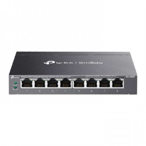 Tp-Link DS108GP Omada 8-Port Gigabit Unmanaged Desktop Switch with 8-Port PoE+