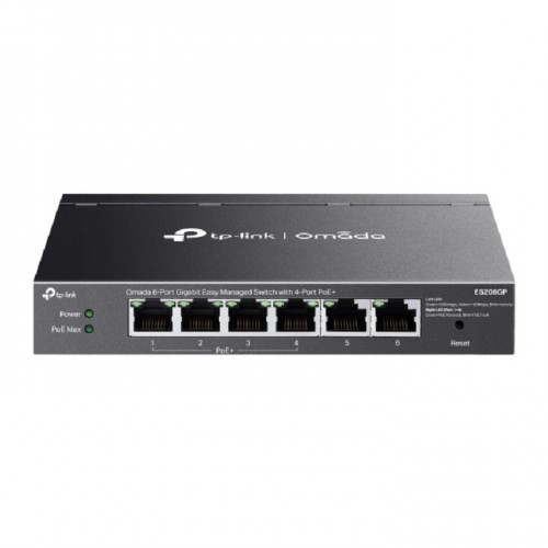 Tp-Link ES206GP Omada 6-Port Gigabit Easy Managed Switch with 4-Port PoE+