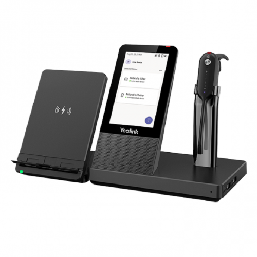 Yealink WH67 Teams DECT Wireless Convertible Headset With Charger - Black