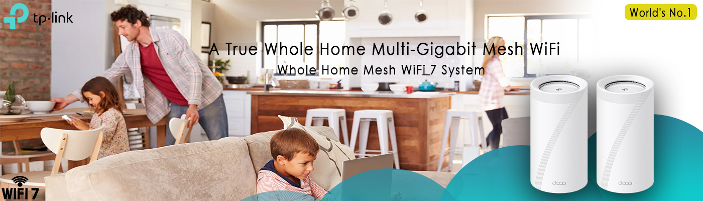 Deco BE95, BE33000 Quad-Band Whole Home Mesh WiFi 7 System